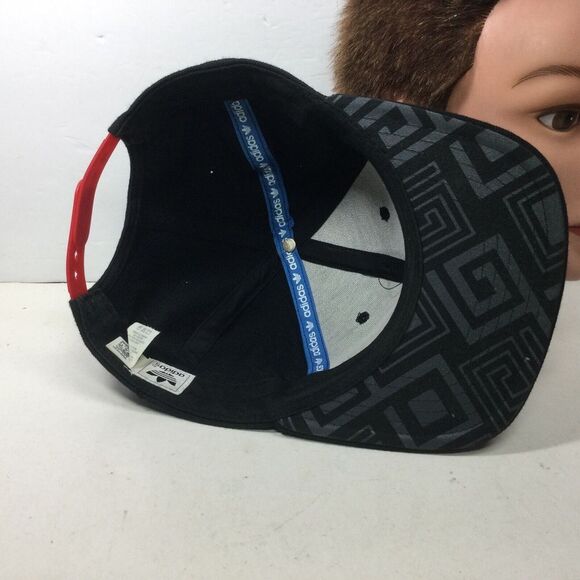 Vintage‎ Adidas Hat SpellOut Patch Black Hiphop StreetWear SnapBack Trucker Cap - Picture 7 of 9